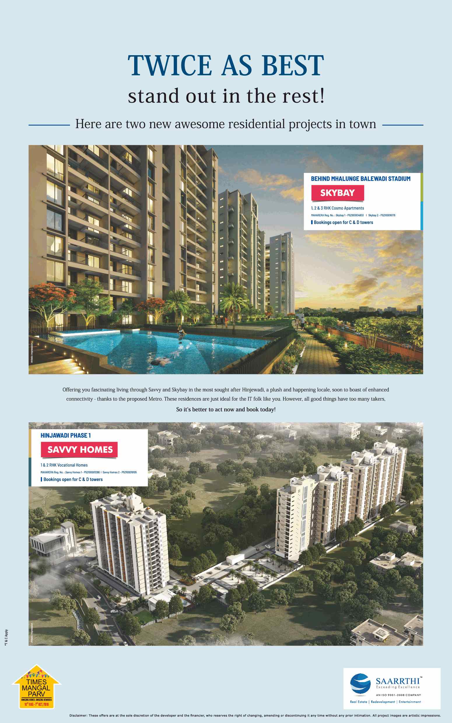 Awesome residential projects by Saarrthi Group for investment in Pune